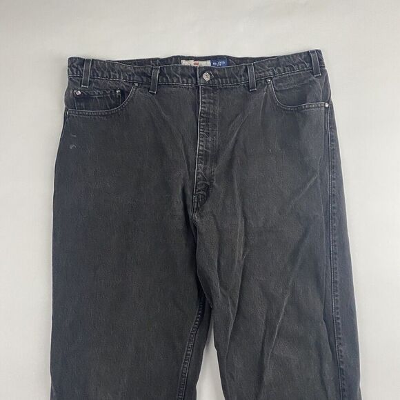 VTG Levi Strauss Signature 540 Relaxed Fit Denim Jeans Black Gray 42x30 Cotton - Picture 2 of 9